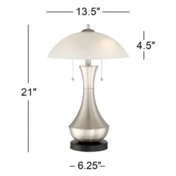 360 Lighting Simon Modern Accent Table Lamps Set Of 2 21" High Silver With USB Charging Port White Glass Dome Shade For Bedroom Living Room House Desk 13 360 Lighting Simon Modern Accent Table Lamps Set Of 2 21" High Silver With USB Charging Port White Glass Dome Shade For Bedroom Living Room House Desk -Adesso Lighting Deals Store GUEST 59be30bd 9312 4556 be94 da36f3f8f371