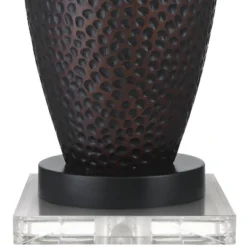 Franklin Iron Works Kaly Rustic Table Lamps With Square Risers 25" High Set Of 2 Oil Rubbed USB Charging Port Bronze Drum Shade For Living Room Desk -Adesso Lighting Deals Store GUEST 5a998ad3 2578 4574 983c d495916aea4a