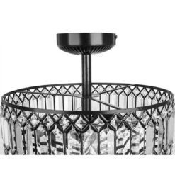 15.25" Glass And Metal Tiered Jeweled Semi Flush Mount Ceiling Light - River Of Goods -Adesso Lighting Deals Store GUEST 5bddd560 823b 46b8 8a38 437cc9fd3dc5