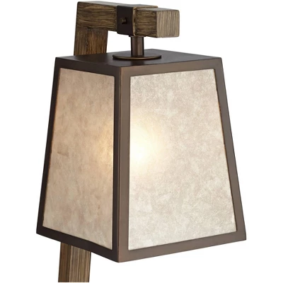 Franklin Iron Works Tribeca Rustic Farmhouse Table Lamp 25" High Metal With USB Charging Port Light Mica Drum Shade For Bedroom Living Room Bedside 2 Franklin Iron Works Tribeca Rustic Farmhouse Table Lamp 25" High Metal With USB Charging Port Light Mica Drum Shade For Bedroom Living Room Bedside - Image 2