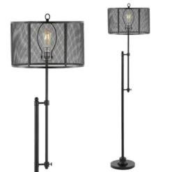 64.5" Noah Modern Industrial Iron Height-Adjustable LED Floor Lamp Black (Includes LED Light Bulb) - JONATHAN Y -Adesso Lighting Deals Store GUEST 5ded7a55 0466 4ccf ac33 e50300cf2efd