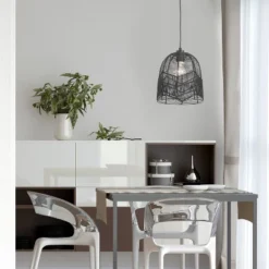 10" 1-Light Zola Pendant Rattan Black - River Of Goods -Adesso Lighting Deals Store GUEST 5e90d918 8371 4f86 a872 ad60176e813f