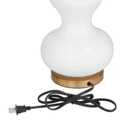 29" X 15" Modern Glass Table Lamp White - Olivia & May -Adesso Lighting Deals Store GUEST 5ec4439d a4f1 4c81 bebc a1e2b0aa46a5