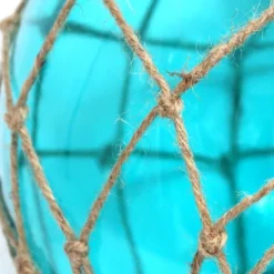 Buoy Netted Coastal Ocean Sea Glass Pendant With Natural Rope Aqua - Elegant Designs -Adesso Lighting Deals Store GUEST 5f08d039 3f47 477d b01b 14fdced9b096