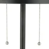 21" Metal Dome Shaped Table Lamp With Pull Chains (Includes LED Light Bulb) Black - Cresswell Lighting
