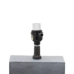 Polystone Table Lamp With Square Shade Gray - Olivia & May -Adesso Lighting Deals Store GUEST 64571e4a 0dda 433d 9f4b 28e4daf550c8