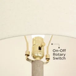 360 Lighting Julio Modern Table Lamp 30" Tall Natural Gray Ceramic Oatmeal Drum Shade For Bedroom Living Room Bedside Nightstand Office Kids House -Adesso Lighting Deals Store GUEST 656f6bb8 8f89 4212 ba1a 02ee596d34ce