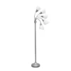 67" Contemporary Multi 5-Head Adjustable Gooseneck Floor Lamp With Shades White - Simple Designs