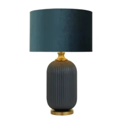 Fabric Table Lamp With Drum Shade Blue - Olivia & May -Adesso Lighting Deals Store GUEST 6e8a528a ebea 485d ada2 6c5fada9fed3