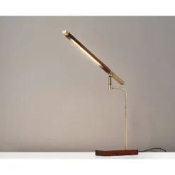 LED Barrett Desk Lamp Walnut/Brass (Includes LED Light Bulb) - Adesso -Adesso Lighting Deals Store GUEST 6f87b457 8dc4 474d 9346 4f33254317e6