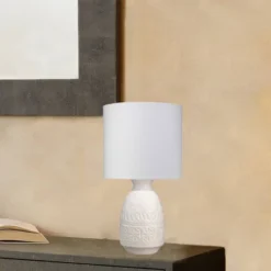 Frieze Ceramic Table Lamp With Drum Shade White - Splendor Home -Adesso Lighting Deals Store GUEST 70ae7786 149d 4a3f 89e9 51dfe5956504