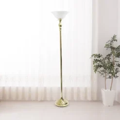 1 Light Torchiere Floor Lamp With Marbleized Glass Shade Gold - Elegant Designs -Adesso Lighting Deals Store GUEST 72a49922 3470 4d81 bfa8 f36afca725fe