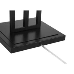 Franklin Iron Works Industrial Floor Lamp 64" Tall Matte Black 3-Light Rectangular Linen White Glass Shades For Living Room House -Adesso Lighting Deals Store GUEST 734f9a36 651c 49dd 823b f1ef4242f764