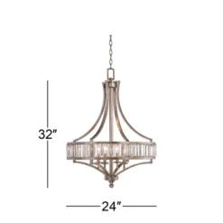 Vienna Full Spectrum Soft Silver Chandelier 24" Wide Crystal Glass 4-Light Fixture For Dining Room House Kitchen Bedroom 12 Vienna Full Spectrum Soft Silver Chandelier 24" Wide Crystal Glass 4-Light Fixture For Dining Room House Kitchen Bedroom -Adesso Lighting Deals Store GUEST 7393f249 f54a 47ee b388 b1dc8d26a605
