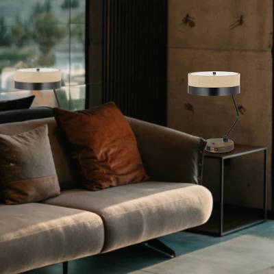 20" Parson Metal/Wood Desk Lamp Dark Bronze - Cal Lighting 2 20" Parson Metal/Wood Desk Lamp Dark Bronze - Cal Lighting - Image 2