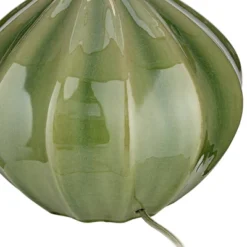 360 Lighting Modern Table Lamp With USB Charging Port 20.5" High Green Ribbed Ceramic Oatmeal Fabric Drum Shade For Bedroom Desk (Color May Vary) -Adesso Lighting Deals Store GUEST 753399ec 6a90 40ec 9e02 fb3b257e4c6c