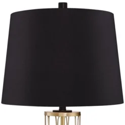 360 Lighting Nathan Modern Table Lamps 25 1/2" High Set Of 2 Gold Metal With USB Charging Ports Black Drum Shade For Bedroom Living Room Home Desk -Adesso Lighting Deals Store GUEST 793c17c8 f942 420d b160 fd6cfb47baba