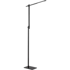 Possini Euro Design Barrett Modern Floor Lamp 53" Tall Anodized Black Metal LED Adjustable Touch On Off For Living Room Reading Bedroom Office House -Adesso Lighting Deals Store GUEST 7956f025 ddf8 4f16 b6b4 a7b3bcd2b4ab