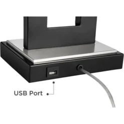 360 Lighting Neil Modern Table Lamp With Clear Riser 26" High Black With USB Charging Port White Rectangular Shade For Bedroom Living Room House Desk -Adesso Lighting Deals Store GUEST 796fdf2b 7c2b 427e a28e ae2c3ad233bd