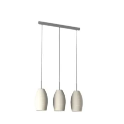 3-Light Batista Glass Pendant Matte Nickel/White - EGLO -Adesso Lighting Deals Store GUEST 812eb15e b2b4 40a8 9393 86732ee15c5c