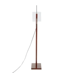 Arturo Contemporary Floor Lamp With Walnut Wood And Fabric Shade White (Includes LED Light Bulb) - LumiSource -Adesso Lighting Deals Store GUEST 82403e41 5acf 41b5 8cc8 ecdb7ad3fd08