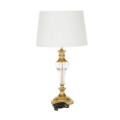 27" X 15" Glam Glass Table Lamp Gold - Olivia & May -Adesso Lighting Deals Store GUEST 8347c3d1 cb54 4029 b424 ff50802ed535