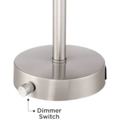 360 Lighting Trotter Modern Table Lamps 23 3/4" High Set Of 2 Brushed Nickel With USB And AC Power Outlet In Base White Fabric Cylinder For Home Desk -Adesso Lighting Deals Store GUEST 83990012 0272 419e 9a0a 5b909f2e7247