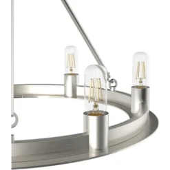 6-Light Saddlewood Chandelier Brushed Nickel - Hunter Fan 7 6-Light Saddlewood Chandelier Brushed Nickel - Hunter Fan -Adesso Lighting Deals Store GUEST 86910c2d 58b9 4e13 bb49 411543fc11ab
