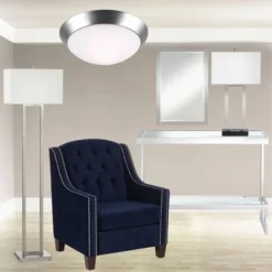 360 Lighting Modern Ceiling Light Flush Mount Fixture 13" Wide Brushed Nickel 2-Light Frosted Glass Dome Shade For Bedroom Kitchen Living Room Hallway -Adesso Lighting Deals Store GUEST 8759d2b5 100c 402d 9918 642b2636e1f2