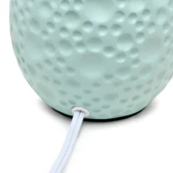 14.17" Traditional Ceramic Texture Thumbprint Tear Drop Table Desk Lamp With Tapered White Shade Blue - Creekwood Home -Adesso Lighting Deals Store GUEST 8dd2cee8 a5d3 409f 96b4 77f321a4bce3