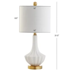 21.5" Ceramic Parker Mini Table Lamp (Includes LED Light Bulb) White - JONATHAN Y -Adesso Lighting Deals Store GUEST 8e028315 441c 4f81 9b8c adef666be519