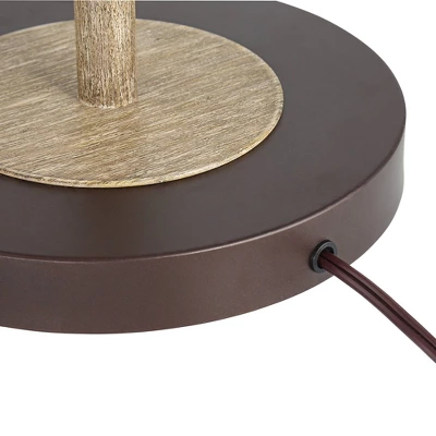 Regency Hill Rustic Farmhouse Pharmacy Floor Lamp With USB Charging Port 54" Tall Bronze Faux Wood Adjustable Swing Arm For Living Room Reading Office 5 Regency Hill Rustic Farmhouse Pharmacy Floor Lamp With USB Charging Port 54" Tall Bronze Faux Wood Adjustable Swing Arm For Living Room Reading Office - Image 5