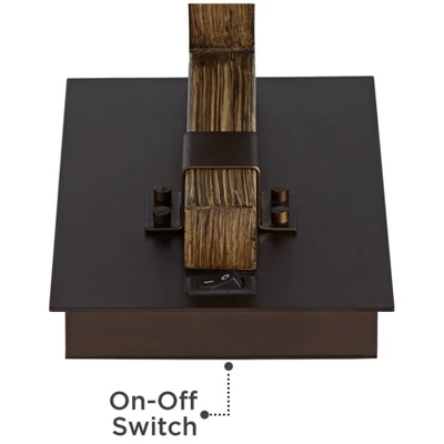 Franklin Iron Works Tribeca Rustic Farmhouse Table Lamp 25" High Metal With USB Charging Port Light Mica Drum Shade For Bedroom Living Room Bedside 4 Franklin Iron Works Tribeca Rustic Farmhouse Table Lamp 25" High Metal With USB Charging Port Light Mica Drum Shade For Bedroom Living Room Bedside - Image 4