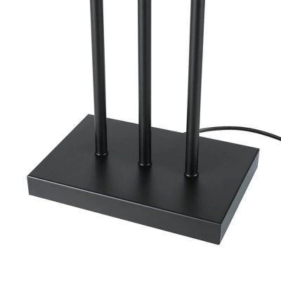 62" Ricci Floor Lamp With Fabric Shade Matte Black/White - Globe Electric 4 62" Ricci Floor Lamp With Fabric Shade Matte Black/White - Globe Electric - Image 4