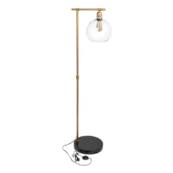 Metal And Wood Floor Lamp With Glass Globe Shade Gold - Storied Home -Adesso Lighting Deals Store GUEST 953e7b52 83fe 4938 ab6f 55d50b20b76f
