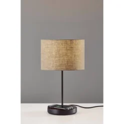 19.5" Oliver Charge Table Lamp Black - Adesso -Adesso Lighting Deals Store GUEST 98542b69 5f26 449a 8a15 d4a3a3133f4e
