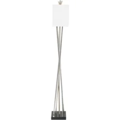 Possini Euro Design Modern Floor Lamp 63.5" Tall Brushed Steel Asymmetry White Linen Rectangular Shade For Living Room Reading Bedroom Office 12 Possini Euro Design Modern Floor Lamp 63.5" Tall Brushed Steel Asymmetry White Linen Rectangular Shade For Living Room Reading Bedroom Office -Adesso Lighting Deals Store GUEST 9be86b36 535d 4642 9f20 4aa81feecd96