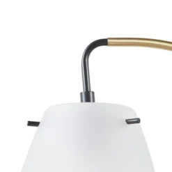 Bristol Arched Floor Lamp Matte Black Base/Frosted Shade - Ink+Ivy -Adesso Lighting Deals Store GUEST 9daf08a8 cc7b 4d56 82e4 a8acbcc2e9d7