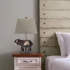 Elephant Table Lamp With Fabric Shade Brown - Lalia Home -Adesso Lighting Deals Store GUEST 9eba1a9e 97c0 463f 87b7 74b83ec2af7b