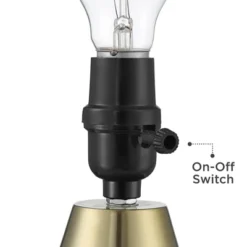 360 Lighting Marty Modern Accent Table Lamps 14 3/4" High Set Of 2 Brass Metal White Cylinder Shade For Bedroom Bedside Nightstand Office Kids House -Adesso Lighting Deals Store GUEST 9eea4f7d e438 42c8 a6ed 26cb51894f35