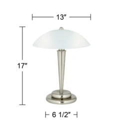 360 Lighting Deco Modern Accent Table Lamp 17" High Brushed Steel Touch On Off White Glass Dome Shade For Bedroom Bedside Nightstand Office Family 10 360 Lighting Deco Modern Accent Table Lamp 17" High Brushed Steel Touch On Off White Glass Dome Shade For Bedroom Bedside Nightstand Office Family -Adesso Lighting Deals Store GUEST a14d70b2 4bc8 4819 97eb c87ec392f7f2
