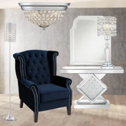 Possini Euro Design Faith Modern Ceiling Light Flush Mount Fixtures 11" Wide Set Of 2 Chrome 2-Light Crystal For Bedroom Kitchen Living Room Hallway -Adesso Lighting Deals Store GUEST a4905e02 2116 4c7b b077 1b4e62f92e0b