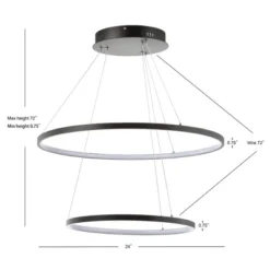 24" Metal Round Brice Chandelier (Includes Energy Efficient Light Bulb) Black - JONATHAN Y -Adesso Lighting Deals Store GUEST a5de8242 449c 4470 a2ec 12c47e2b153a