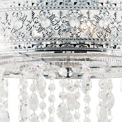 24" 3-Light Giselle Chandelier Polished Gold - River Of Goods 8 24" 3-Light Giselle Chandelier Polished Gold - River Of Goods - Image 8