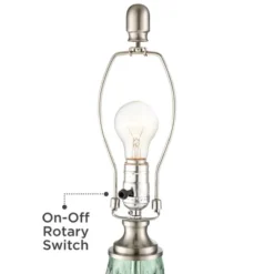 360 Lighting Julia 26 3/8" Tall Modern Coastal Table Lamps Set Of 2 Seafoam Green Glass Living Room Bedroom Bedside Nightstand House Off-White Shade -Adesso Lighting Deals Store GUEST a6be20f6 c3b1 45ac a643 ffbda47c5dc4