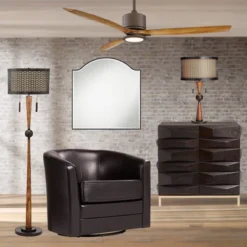 Franklin Iron Works Hunter Modern Rustic Farmhouse Table Lamp 29 3/4" Tall Cherry Wood Bronze Metal Double Drum Shade For Bedroom Living Room House -Adesso Lighting Deals Store GUEST a8915872 f355 47b8 9561 a86378272341