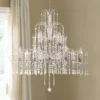Vienna Full Spectrum Crystal Rain Chrome Chandelier 33" Wide Modern 12-Light Fixture For Dining Room House Foyer Kitchen Island Entryway Bedroom Home