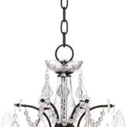 Vienna Full Spectrum DeMallo Dark Bronze Chandelier 26" Wide French Scroll Arm Clear Crystal 6-Light Fixture For Dining Room Home Foyer Kitchen Island -Adesso Lighting Deals Store GUEST ac4835ce d7da 4b90 bd47 cd30346d6ffd