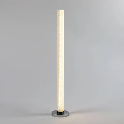 49" Novelty Tube Floor Lamp With Crystals (Includes LED Light Bulb) White - Ore International 1 49" Novelty Tube Floor Lamp With Crystals (Includes LED Light Bulb) White - Ore International