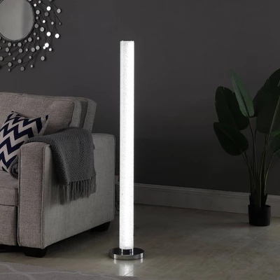 49" Novelty Tube Floor Lamp With Crystals (Includes LED Light Bulb) White - Ore International 4 49" Novelty Tube Floor Lamp With Crystals (Includes LED Light Bulb) White - Ore International - Image 4